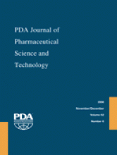 PDA Journal of Pharmaceutical Science and Technology: 62 (6)
