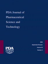 PDA Journal of Pharmaceutical Science and Technology: 63 (5)
