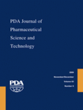 PDA Journal of Pharmaceutical Science and Technology: 63 (6)