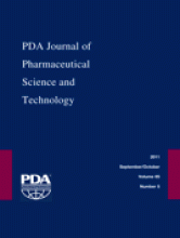 PDA Journal of Pharmaceutical Science and Technology: 65 (5)